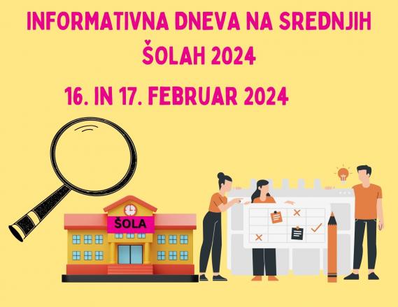 Napis: Inforamtivna dneva na srednjih šolah 2024